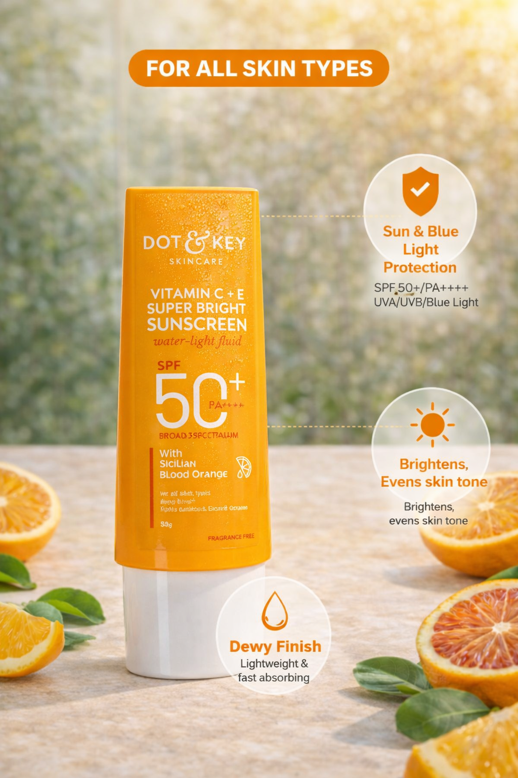 Dot & Key Vitamin C + E Super Bright Sunscreen SPF 50+ PA++++ (50g)