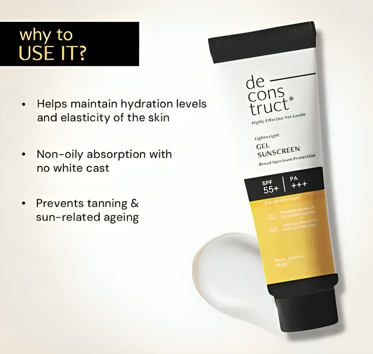 Deconstruct Lightweight Gel Sunscreen SPF 55+ PA+++ for All Skin Types (50g) - Image 2